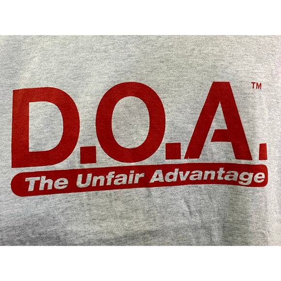 Vintage D.O.A. T-Shirt Size XL Gray Graphic Tee Fruit of Looms Brand 100% Cotton - Picture 9 of 9